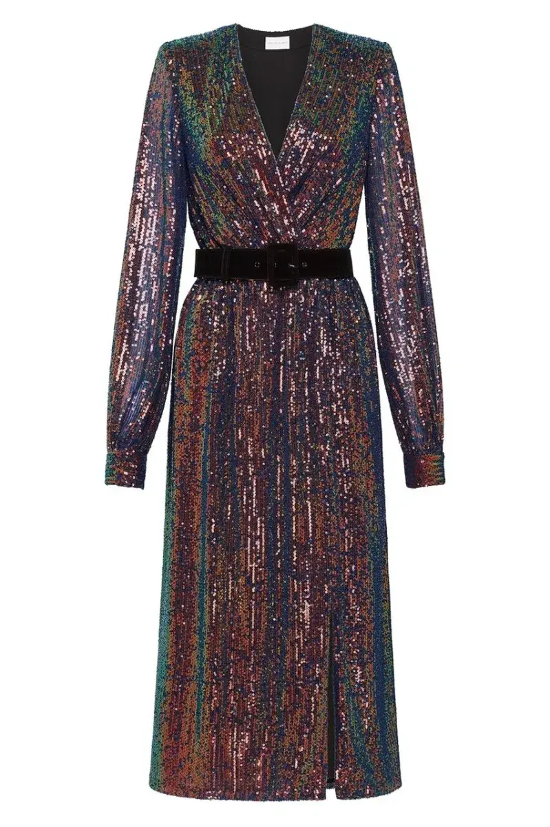 Rebecca Vallance Roxbury Midi Dress Sequin Size 6 - Image 5
