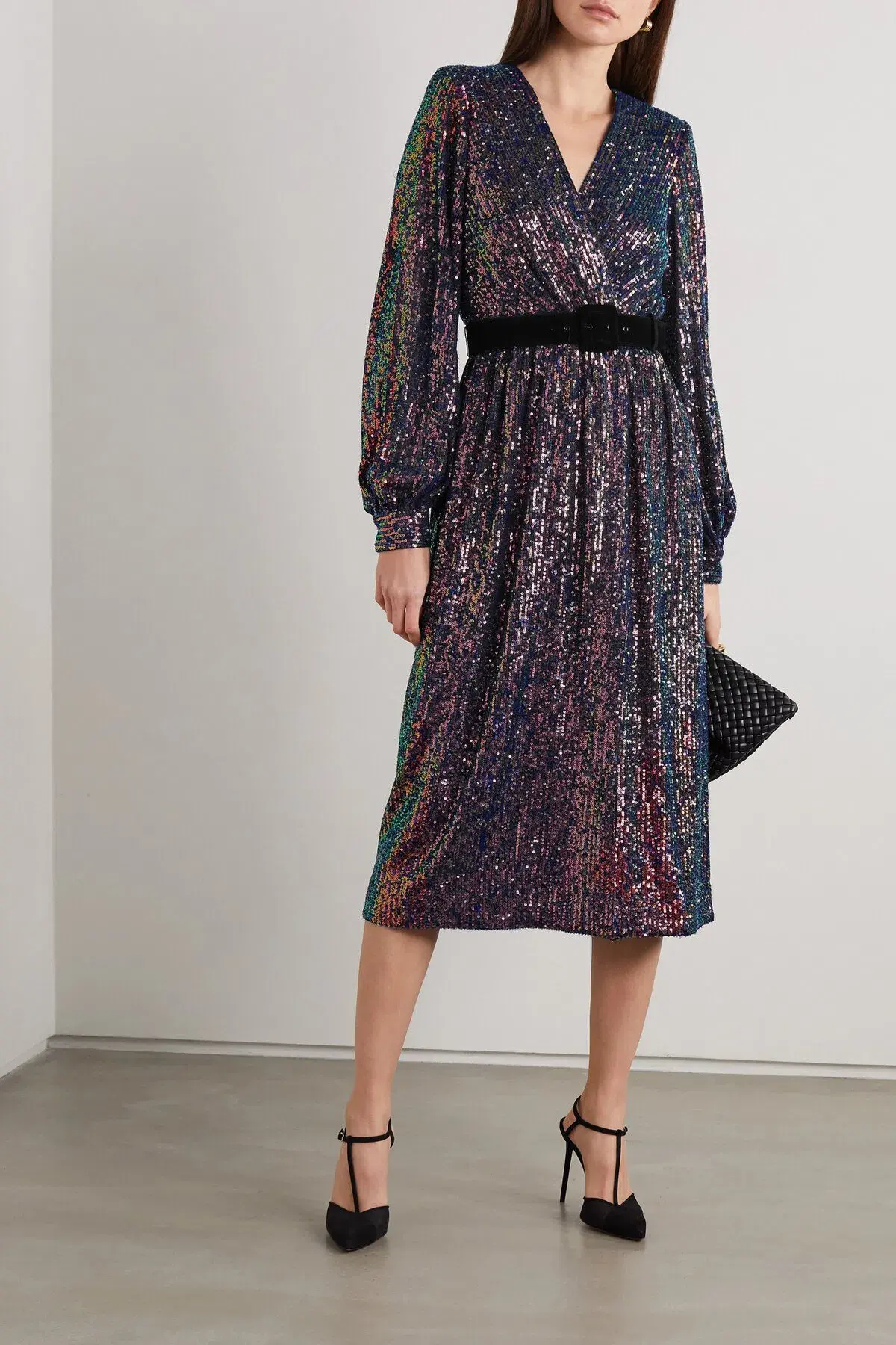 Rebecca Vallance Roxbury Midi Dress Sequin Size 6 - Image 1