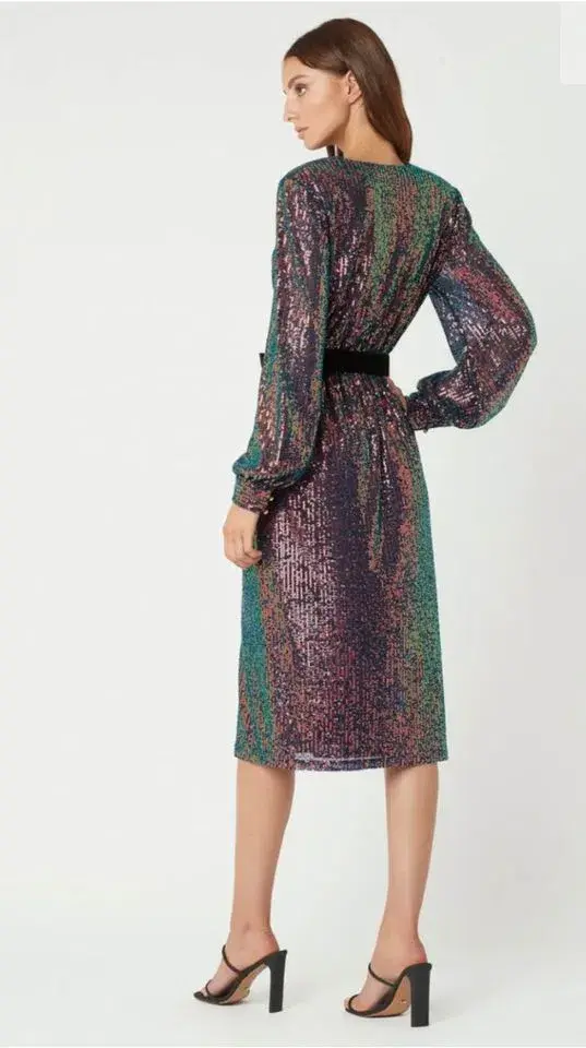 Rebecca Vallance Roxbury Midi Dress Sequin Size 6 - Image 3