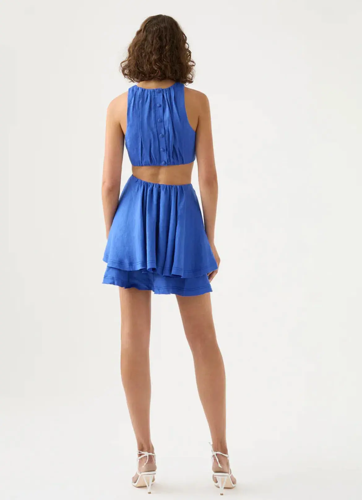Aje Holt Cut Out Ring Mini Dress Blue Size 10 / M - Image 3
