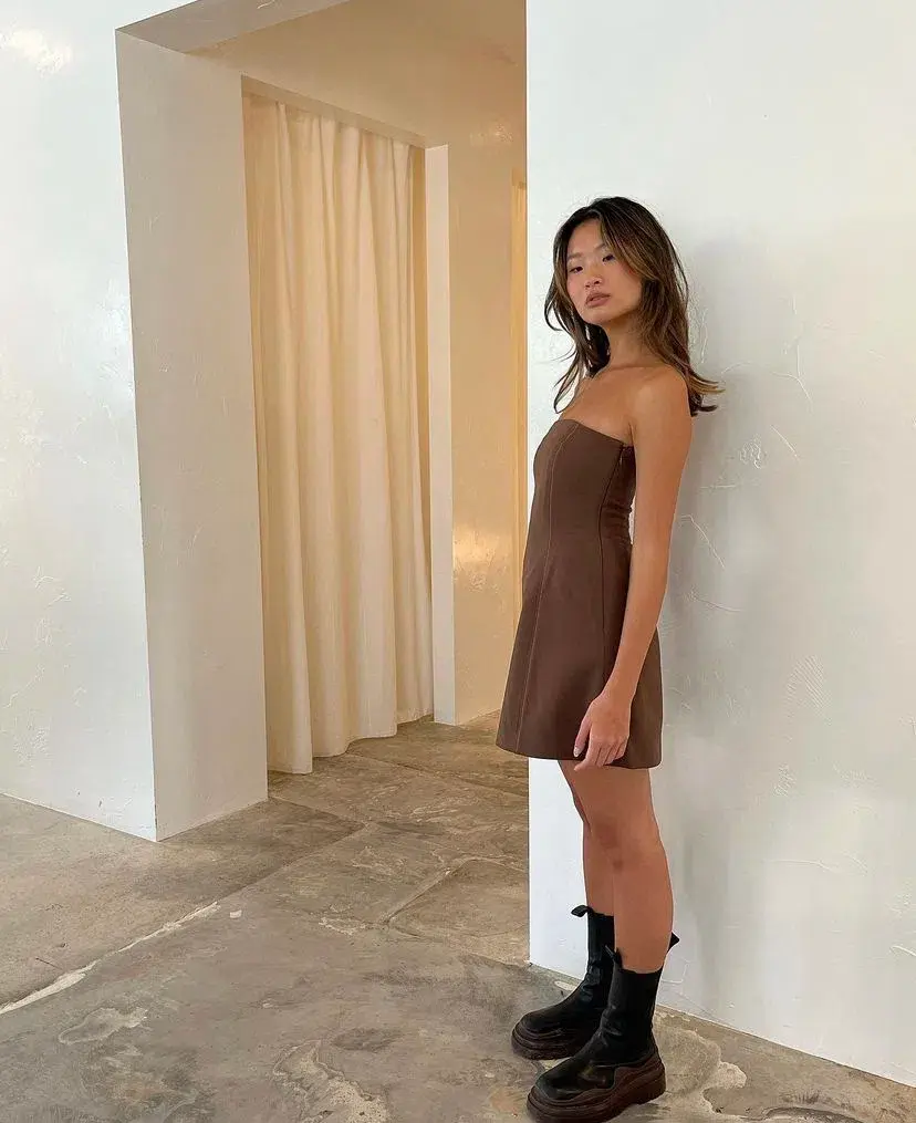 Sir the Label Adrien Strapless Mini Dress Brown Size 0 / Au 6 - Image 1