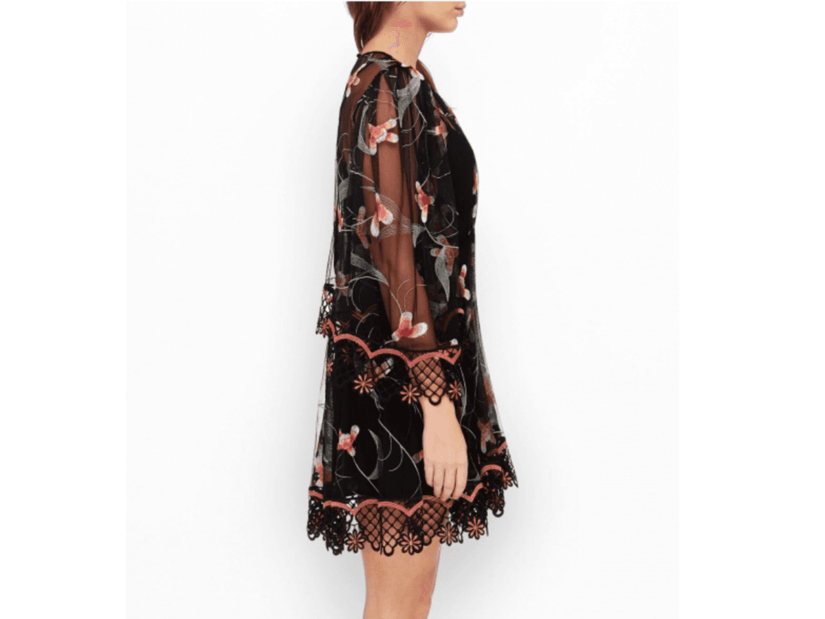 Alice McCall Wish You Were Here Mini Dress in Black Sugar Plum Size 10 - Image 3