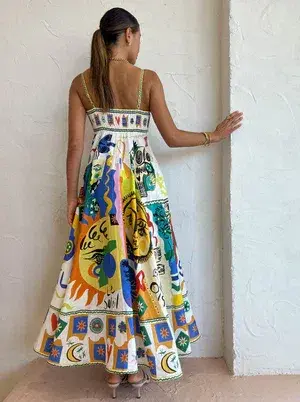 Alemais Soleil Sundress Print Size 8 - Image 3