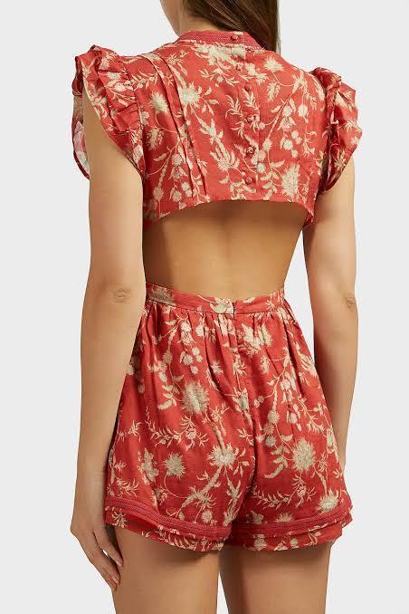 Sir the Label Aurelie Mini Playsuits Red Size AU 8 - Image 2