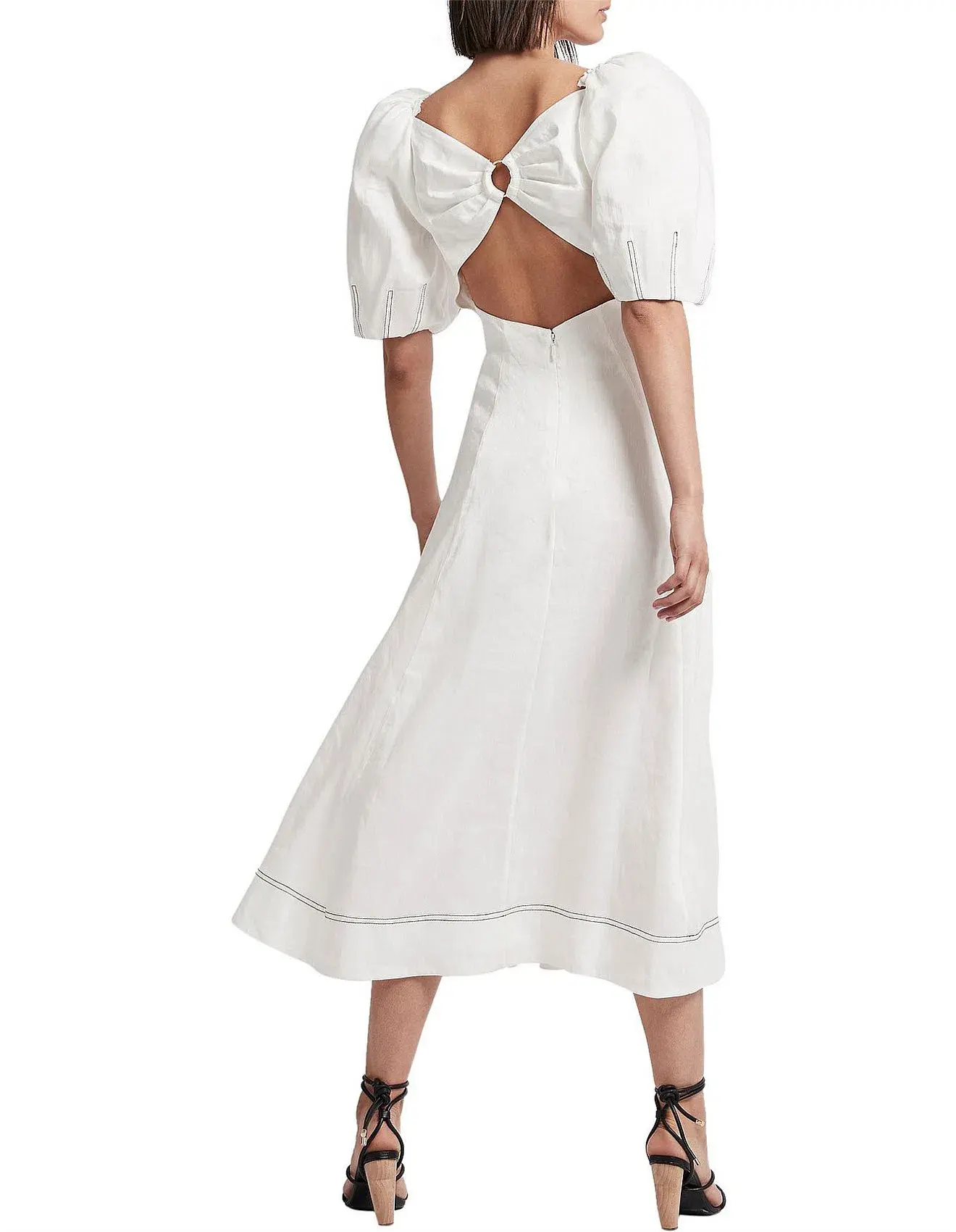 Aje Harmony Midi Dress White Size 8 - Image 2