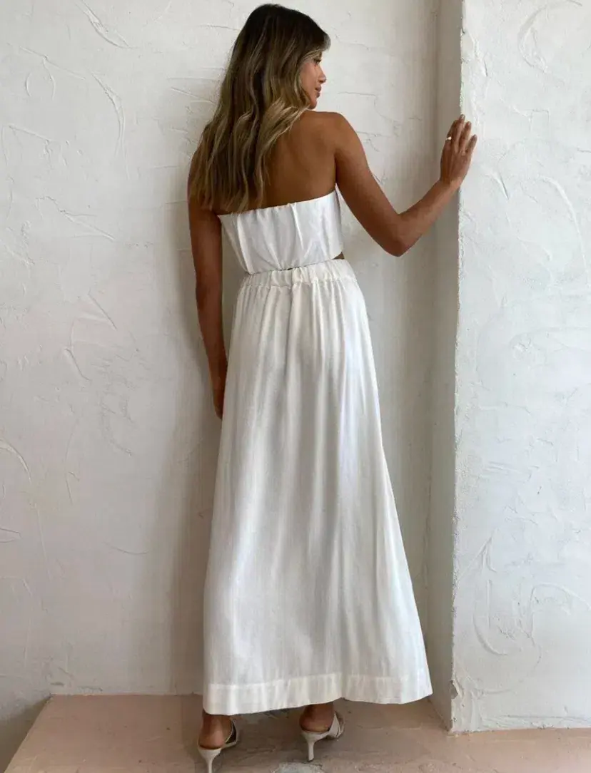 Sir The Label Clemence Bustier and Maxi Skirt Set White Size 6 - Image 4