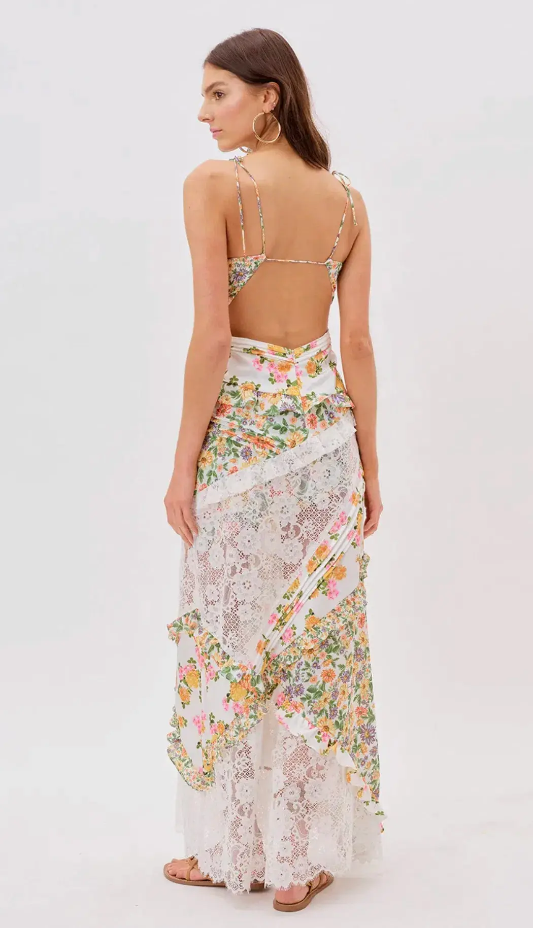 For Love and Lemons Rosalyn Maxi Dress Floral Size 6 - Image 2