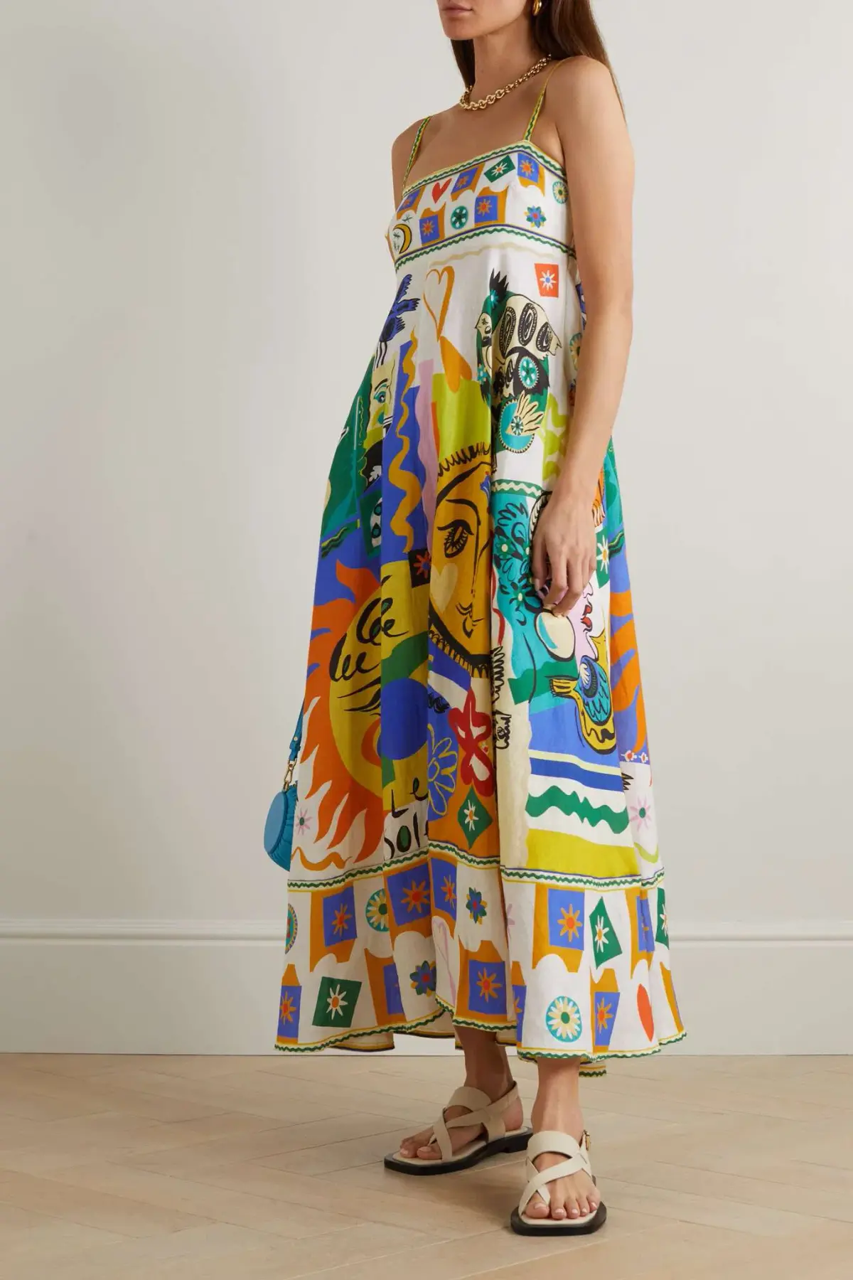 Alemais Soleil Linen Sun Dress Print Size 6 - Image 6