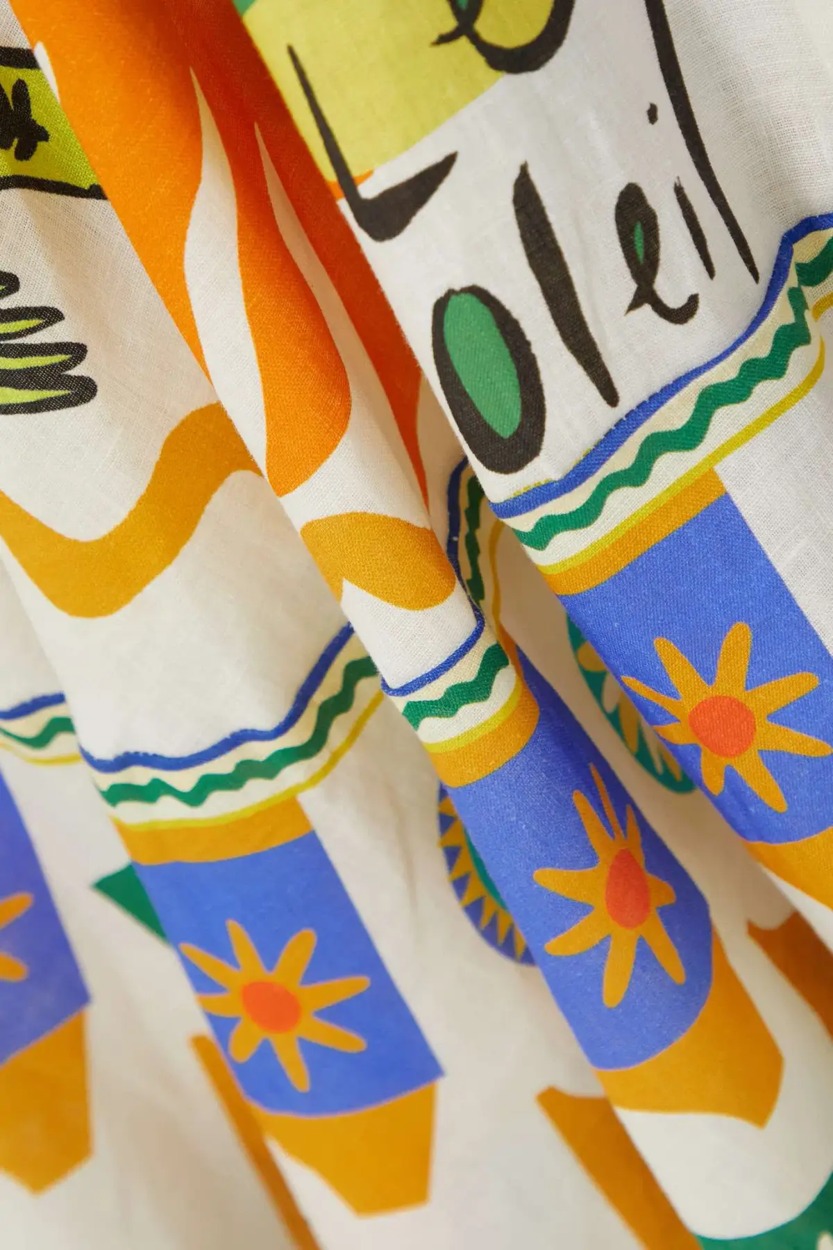 Alemais Soleil Linen Sun Dress Print Size 6 - Image 5