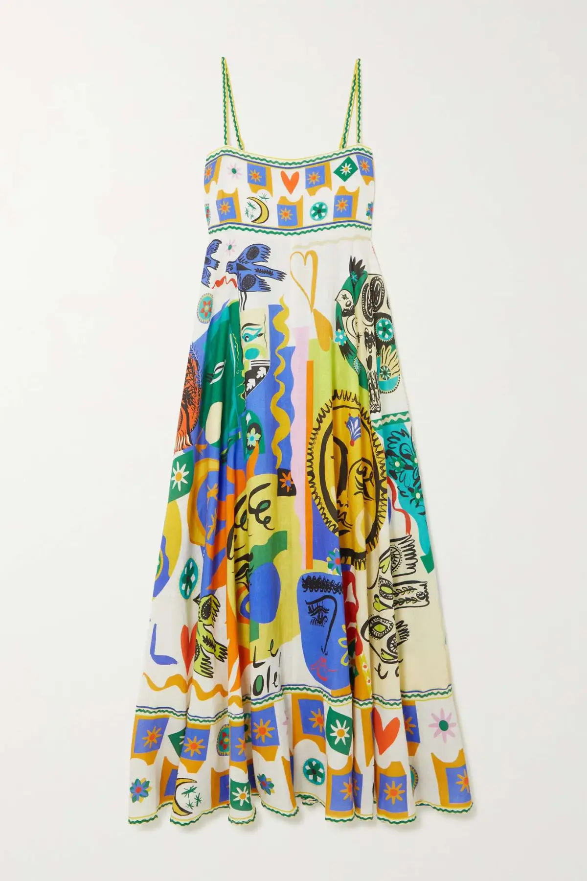 Alemais Soleil Linen Sun Dress Print Size 6 - Image 4