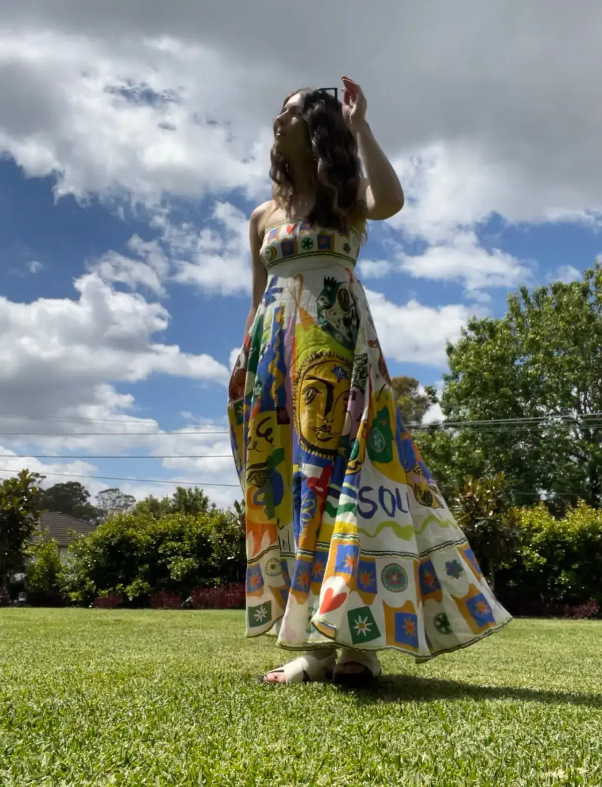 Alemais Soleil Linen Sun Dress Print Size 6 - Image 10