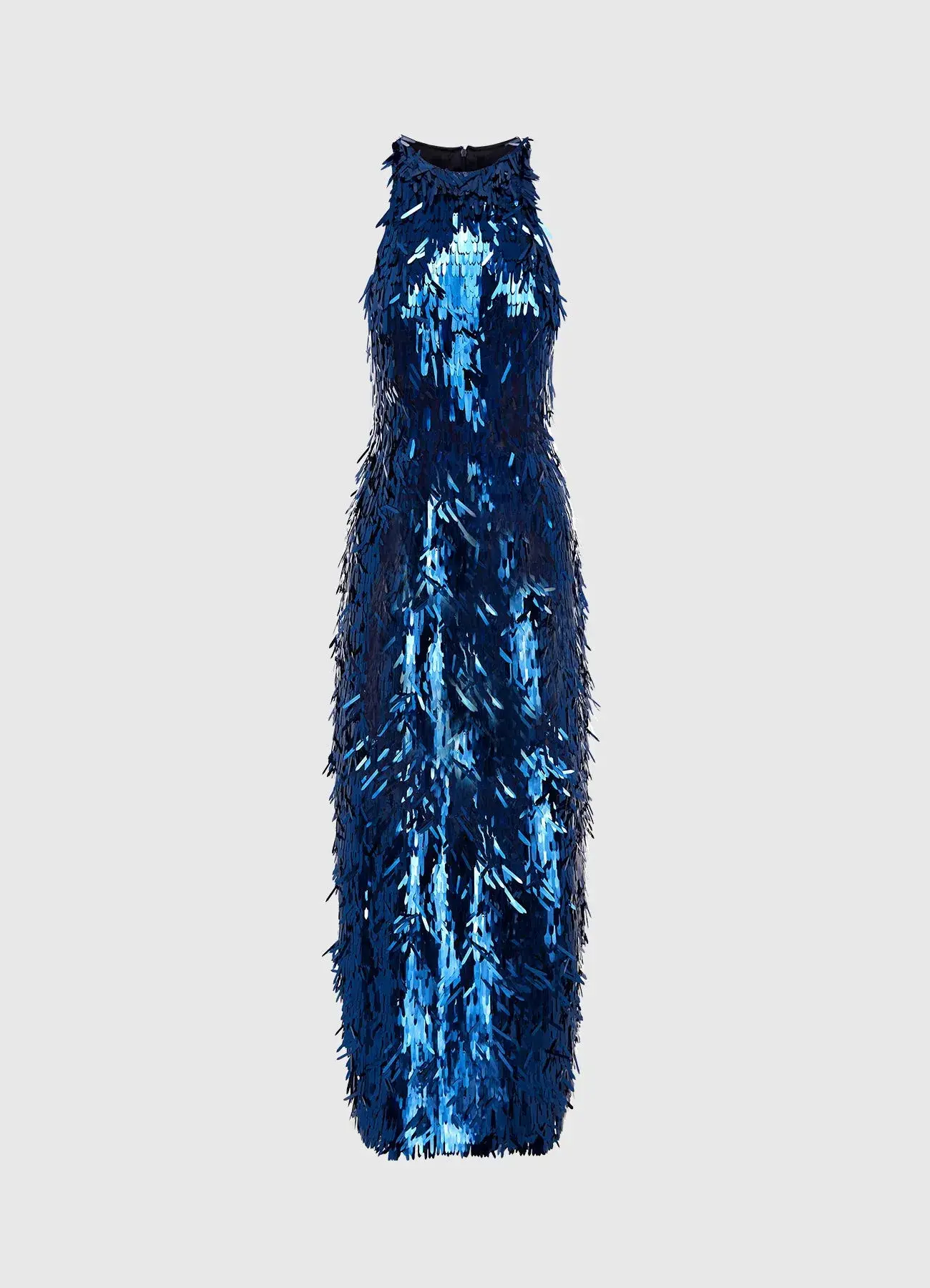 Leo Lin Juliette Sequin High Neck Maxi Dress Neptune Size 8  - Image 1