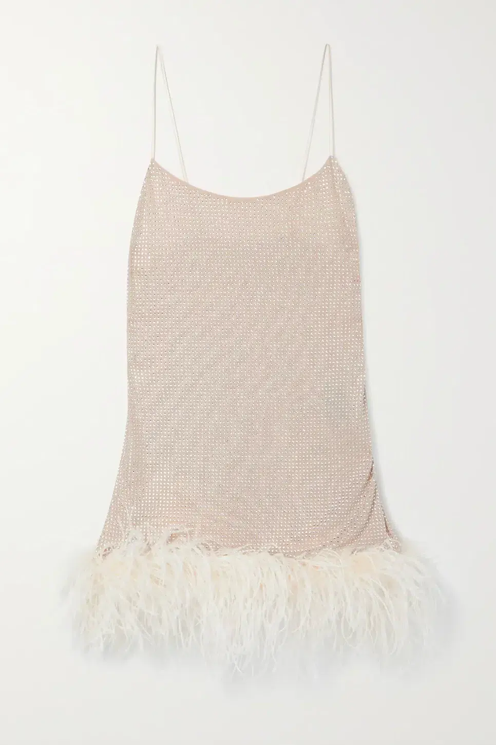 Leslie Amon Laurie Crystal-Embellished Feather-Trimmed Mini Dress Size S / AU 6-8 - Image 5