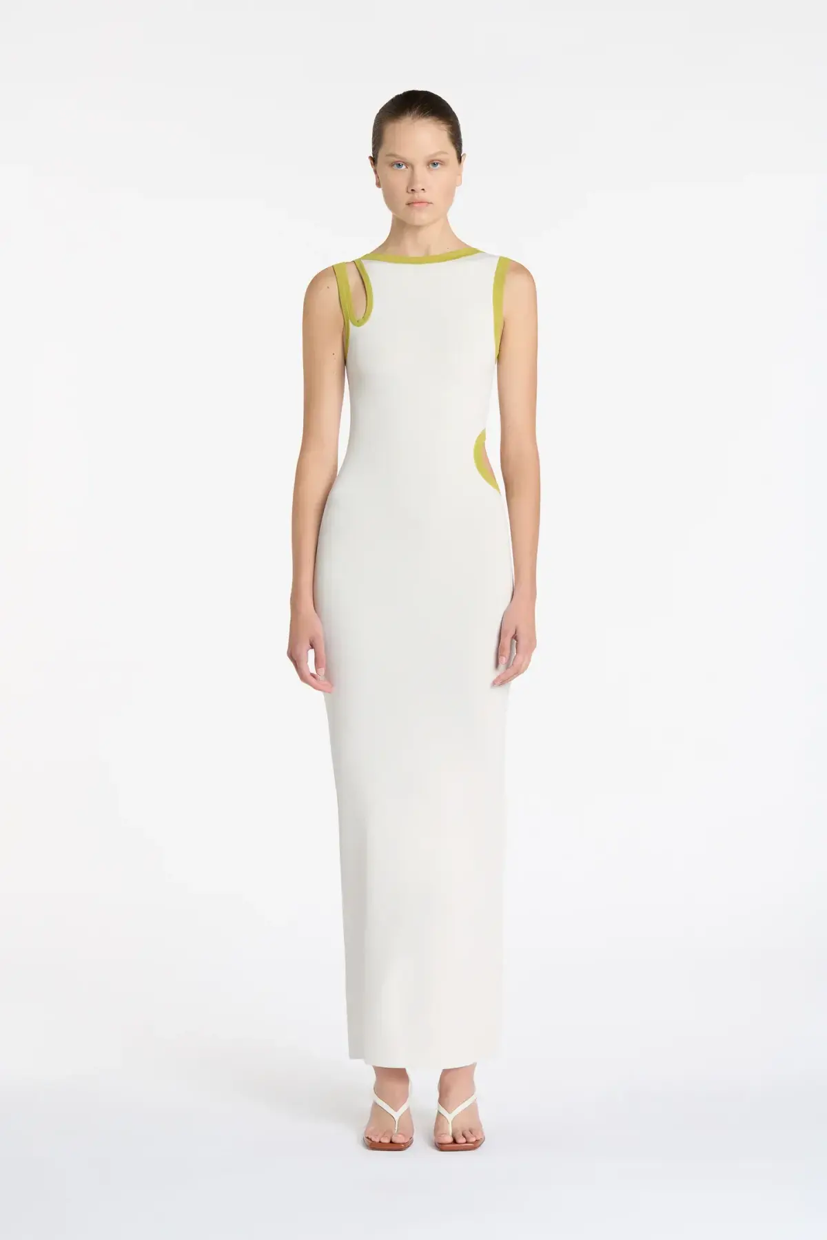 Sir The Label Evalina Cut Out Dress In Citrus Size 1/Au 8 - Image 1