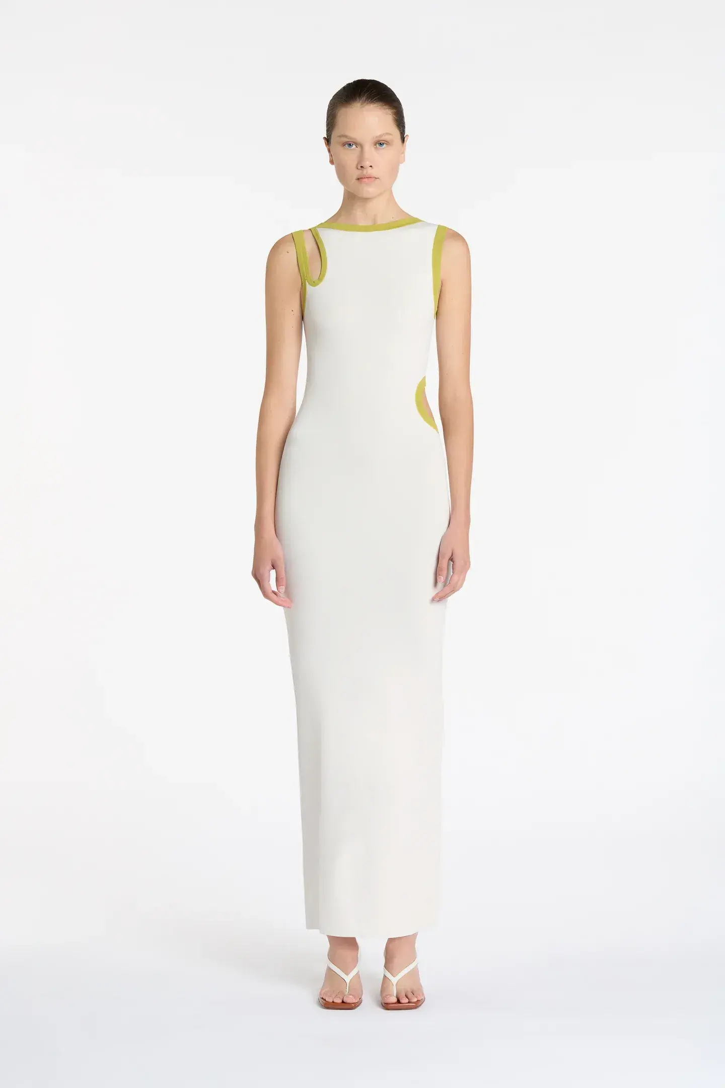 Sir The Label Evalina Cut Out Dress In Citrus Size 1/Au 8 - Image 1
