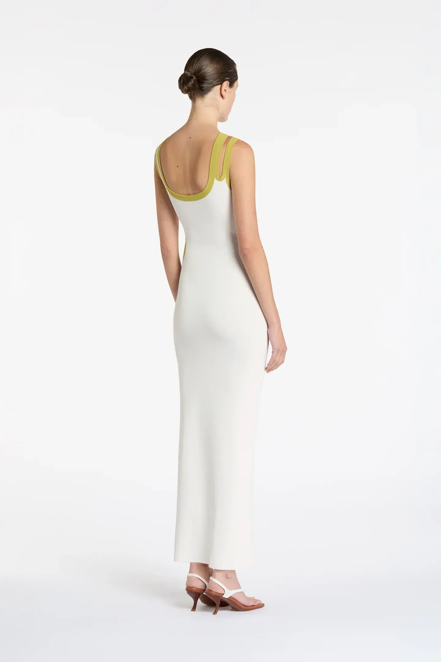 Sir The Label Evalina Cut Out Dress In Citrus Size 1/Au 8 - Image 3