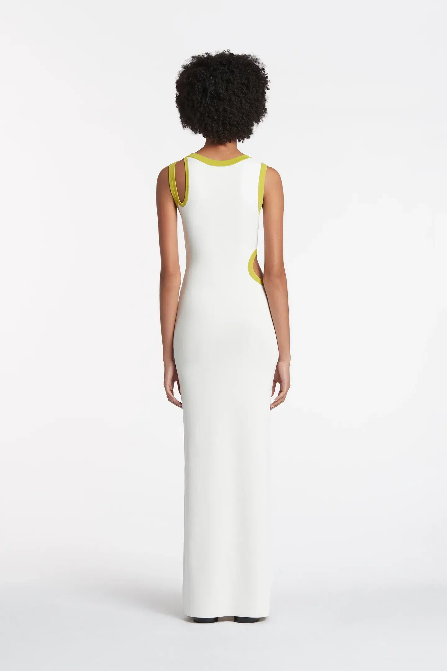 Sir The Label Evalina Cut Out Dress In Citrus Size 1/Au 8 - Image 5