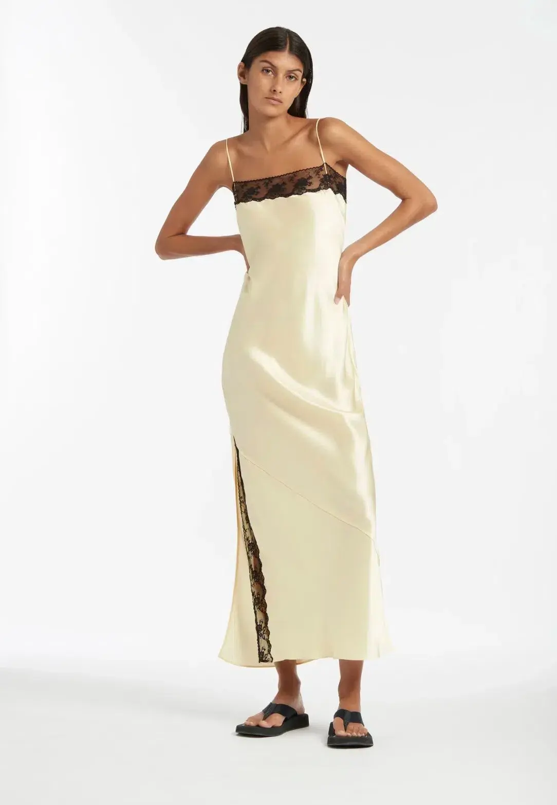 Sir the Label Willa Bias Midi Dress Lemon Yellow Size 0/Au 6  - Image 2