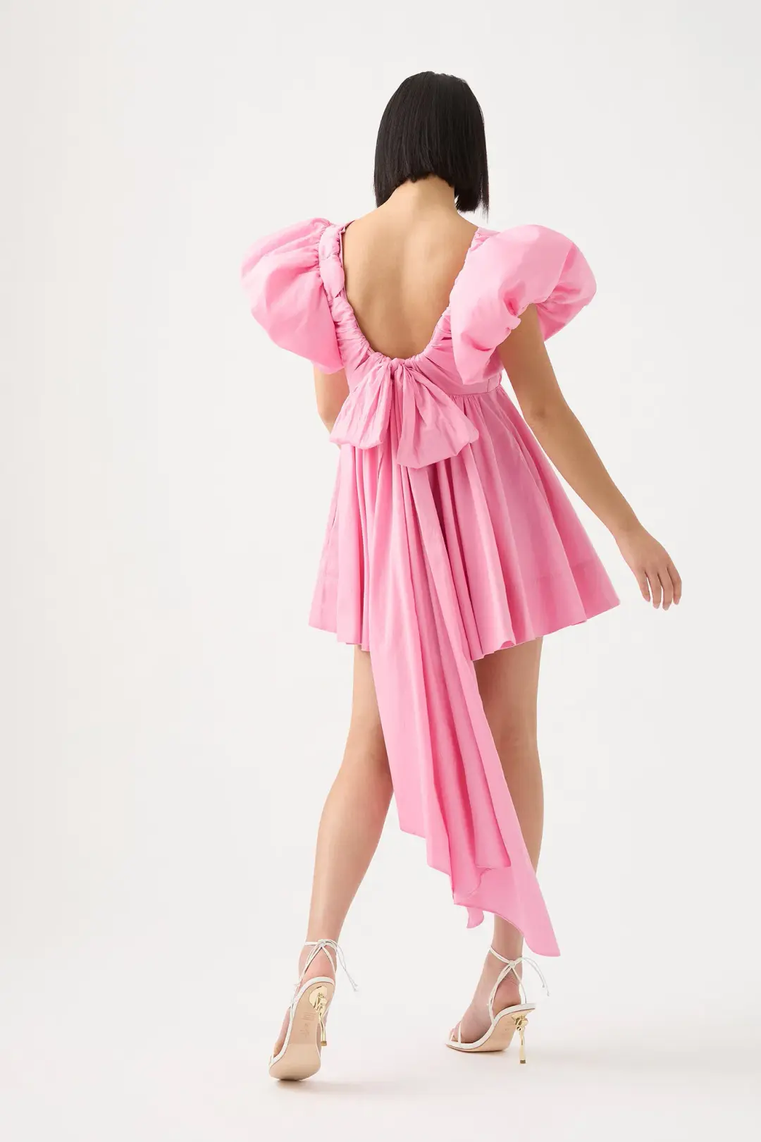 Aje Gretta Bow Back Mini Dress Ballerina Pink Size AU 6 for rent on The Volte - main image