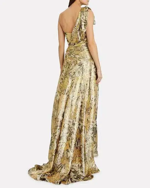 Dundas Gold Lame Gown Gold AU Size 6   - Image 2