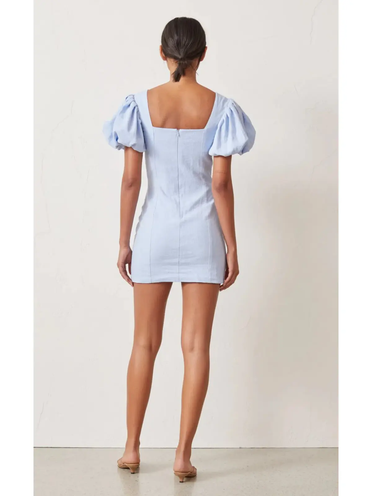 Bec & Bridge Anika Mini Dress Sky Blue Size AU 6 - Image 2