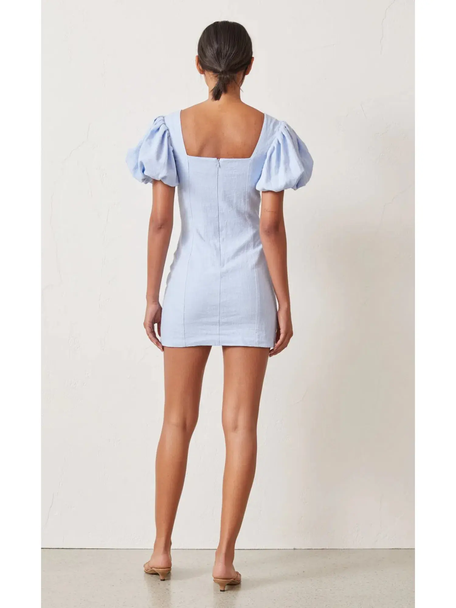 Bec & Bridge Anika Mini Dress Sky Blue Size AU 6 - Image 2