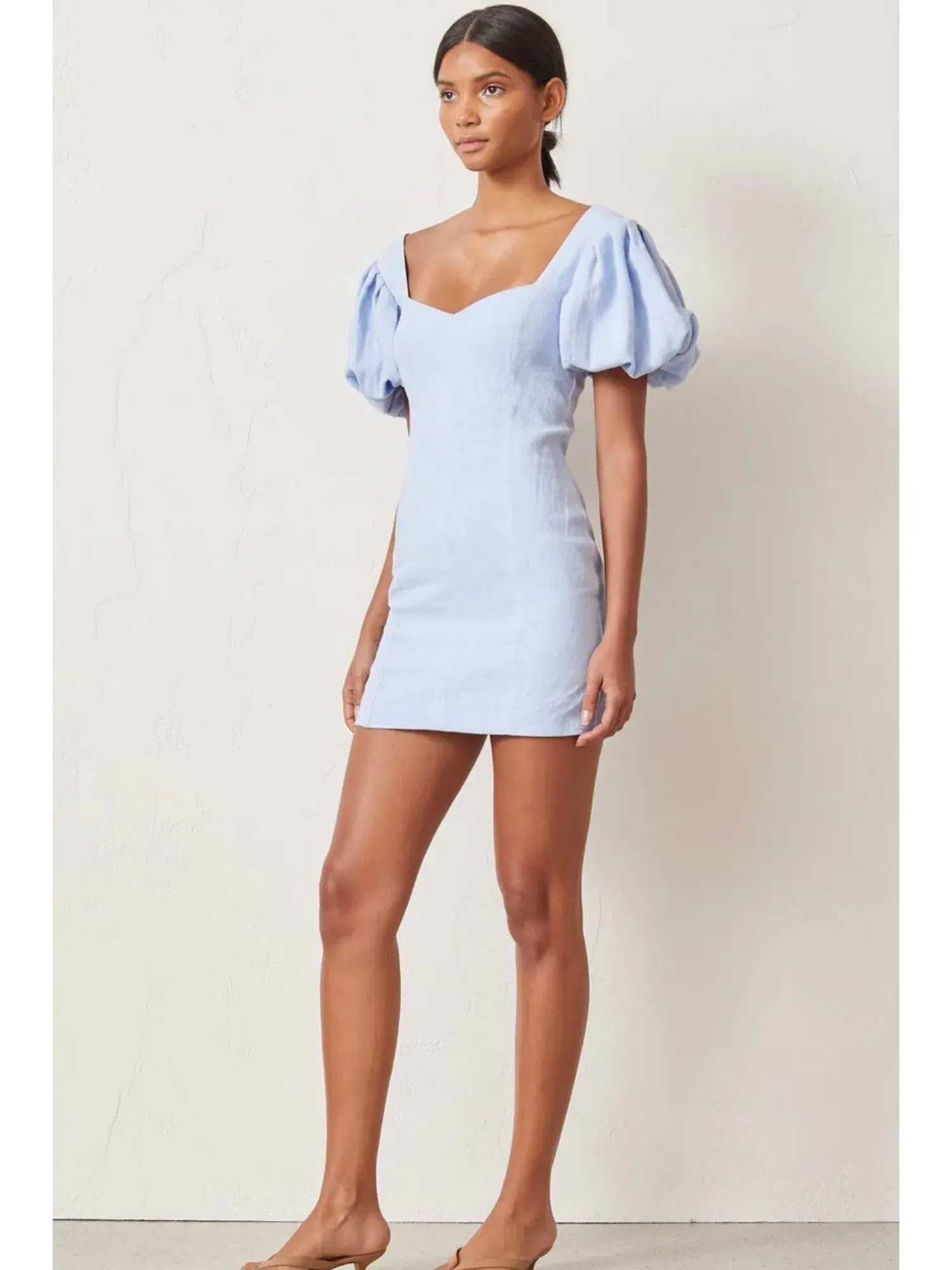 Bec & Bridge Anika Mini Dress Sky Blue Size AU 6 - Image 3