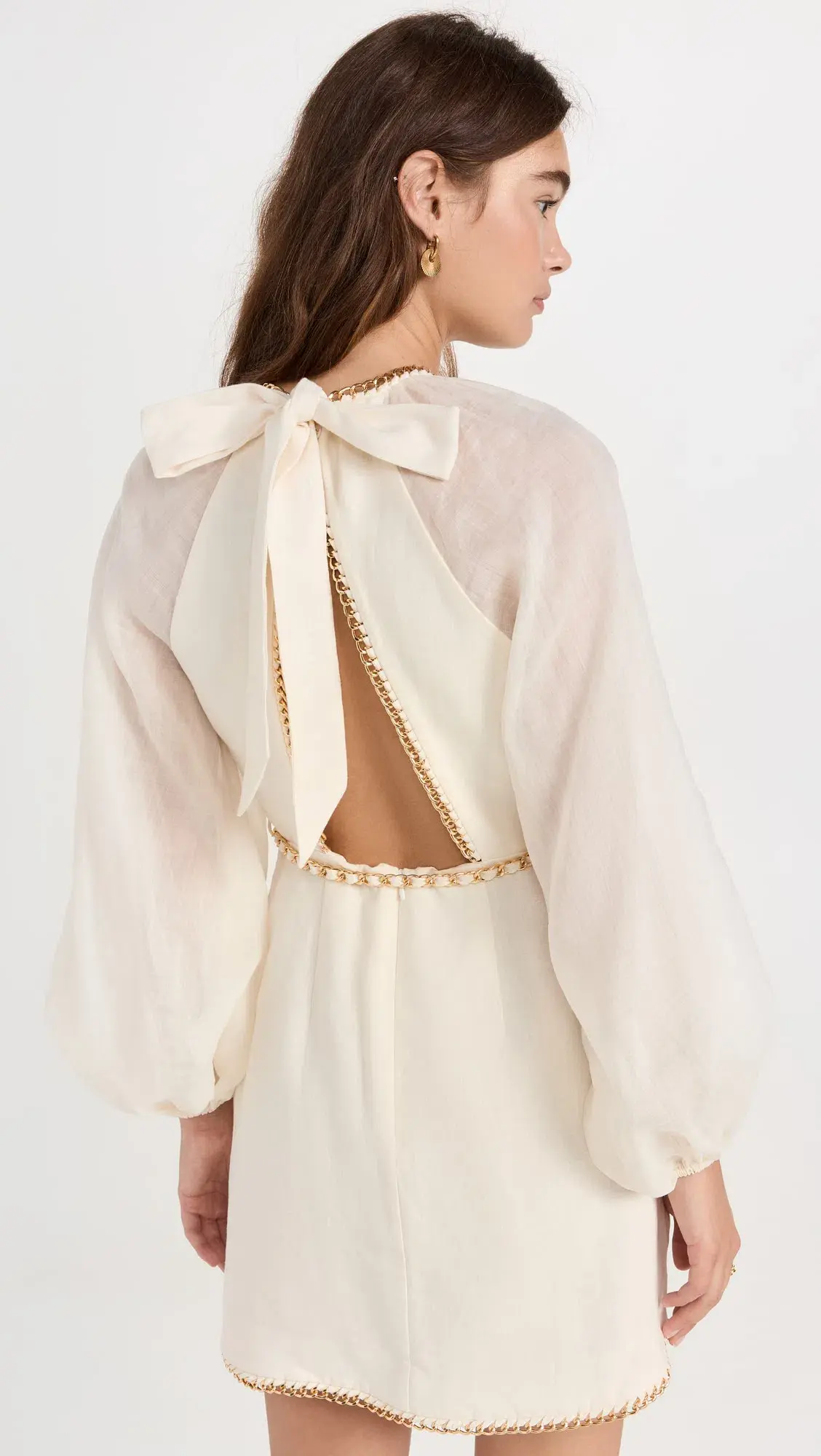 Zimmermann Rouleau Chain Mini Dress Cream Size 2/Au 12 - Image 5