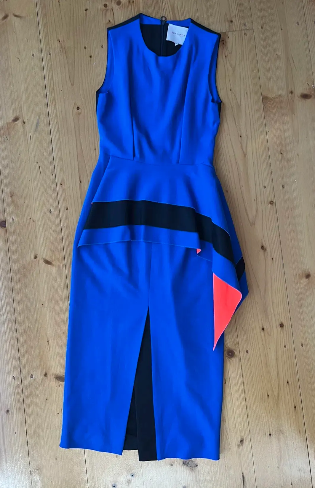 Roksanda Blue Peplum Dress Blue Size AU 8 - Image 2