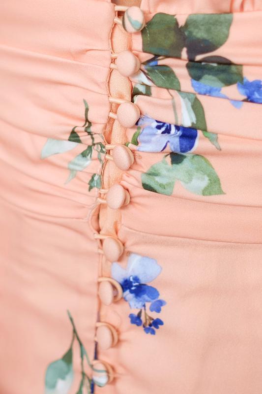 Keepsake The Label Glory Floral Midi Dress Blush 10 - Image 3