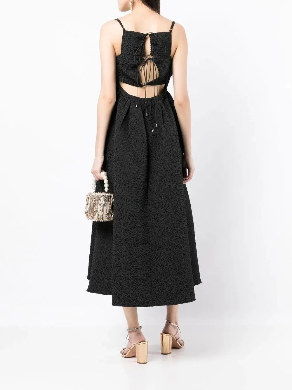 Rachel Gilbert Theo Midi Dress Black Size 2/AU10 - Image 3
