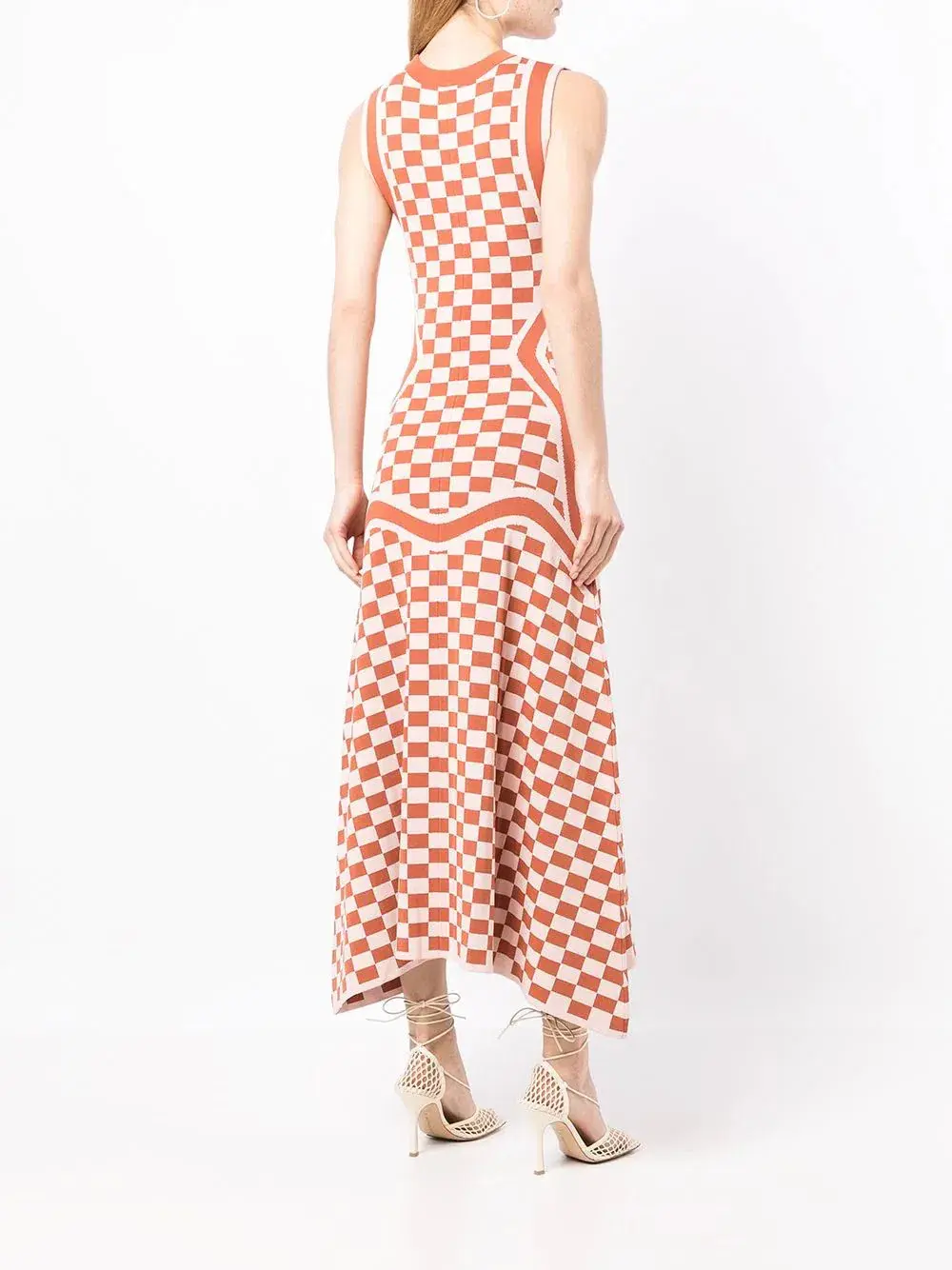 Rachel Gilbert Andres Maxi Dress Check Pink Size M/AU 12 - Image 2