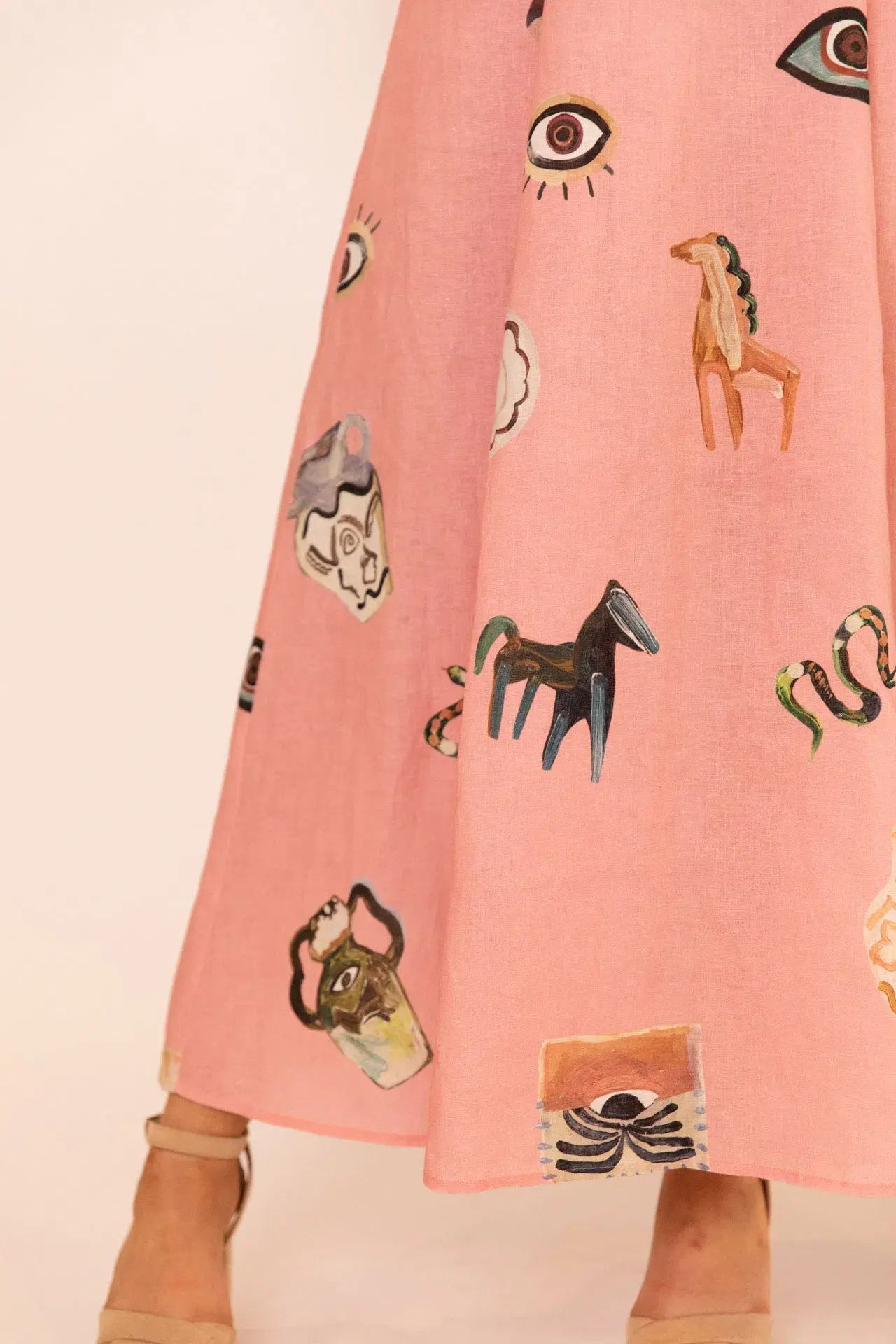Alemais Cleo Midi Dress Pink Size AU 8 - Image 7