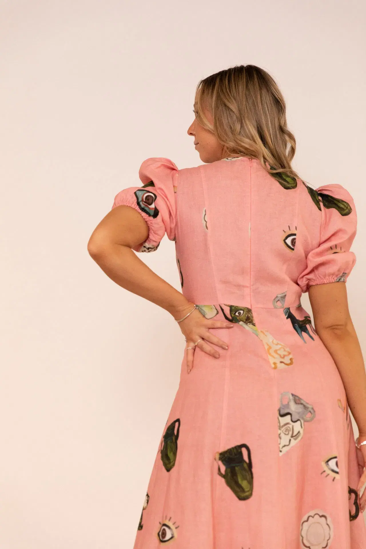Alemais Cleo Midi Dress Pink Size AU 8 - Image 5