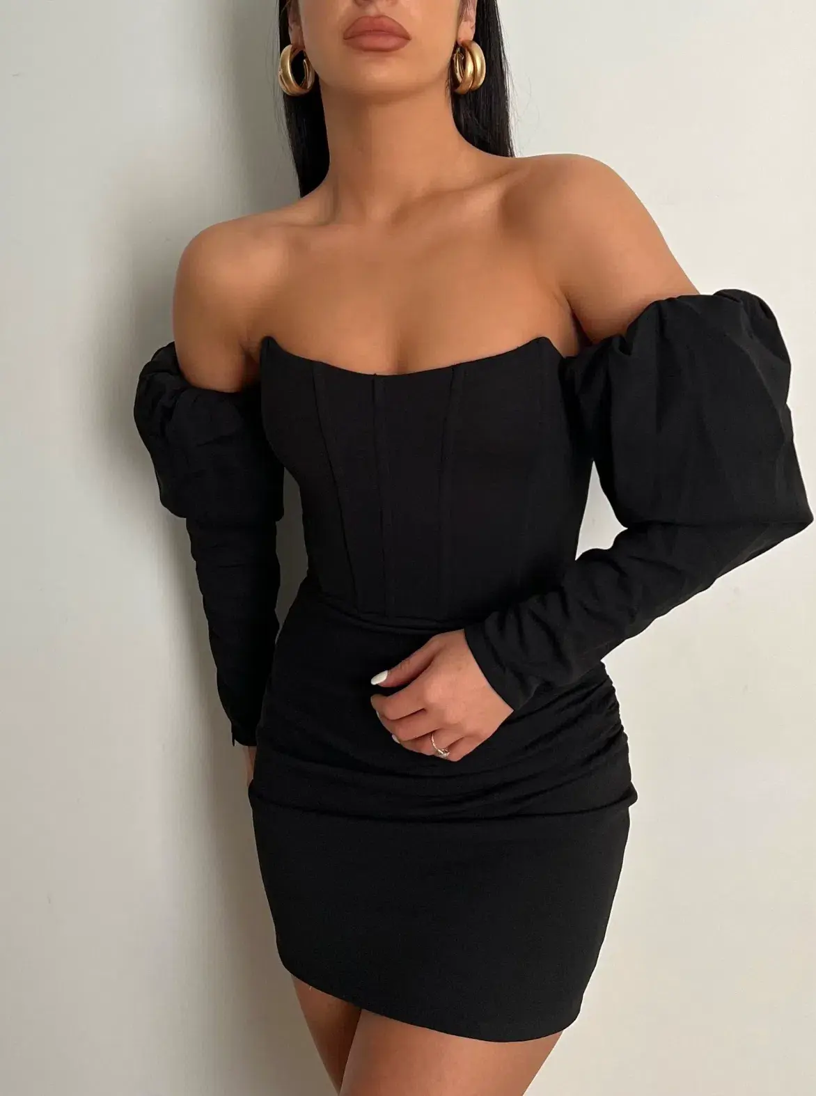 Mélani the Label Valentina Mini Dress Black Size AU 8 - Image 3