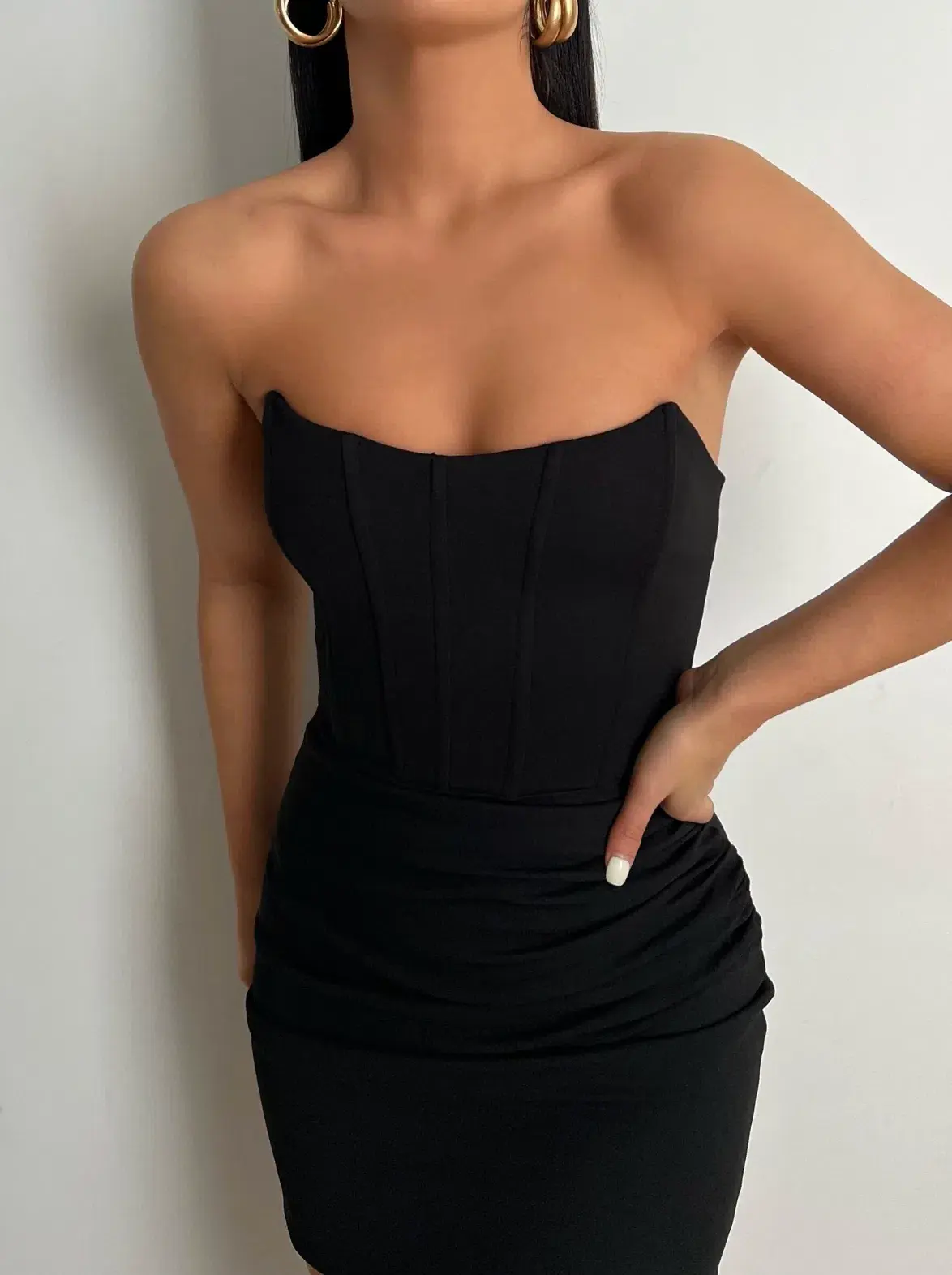 Mélani the Label Valentina Mini Dress Black Size AU 8 - Image 2