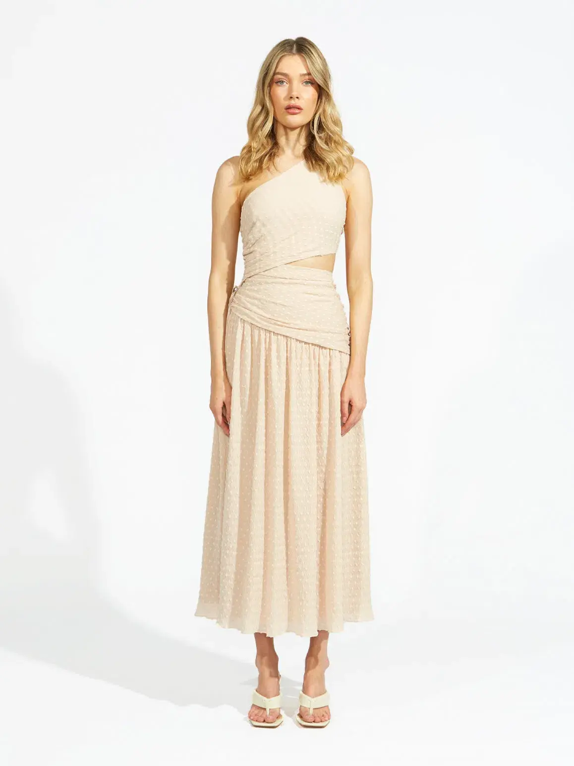 Alice McCall Chai Latte Lolita Midi Dress Beige Size 10 /AU 14 - Image 1