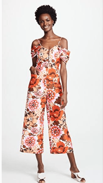 Alice McCall Stop and Stare Orange Floral Jumpsuit Size 4 - Image 1