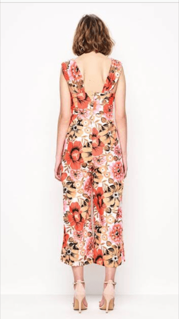Alice McCall Stop and Stare Orange Floral Jumpsuit Size 4 - Image 3