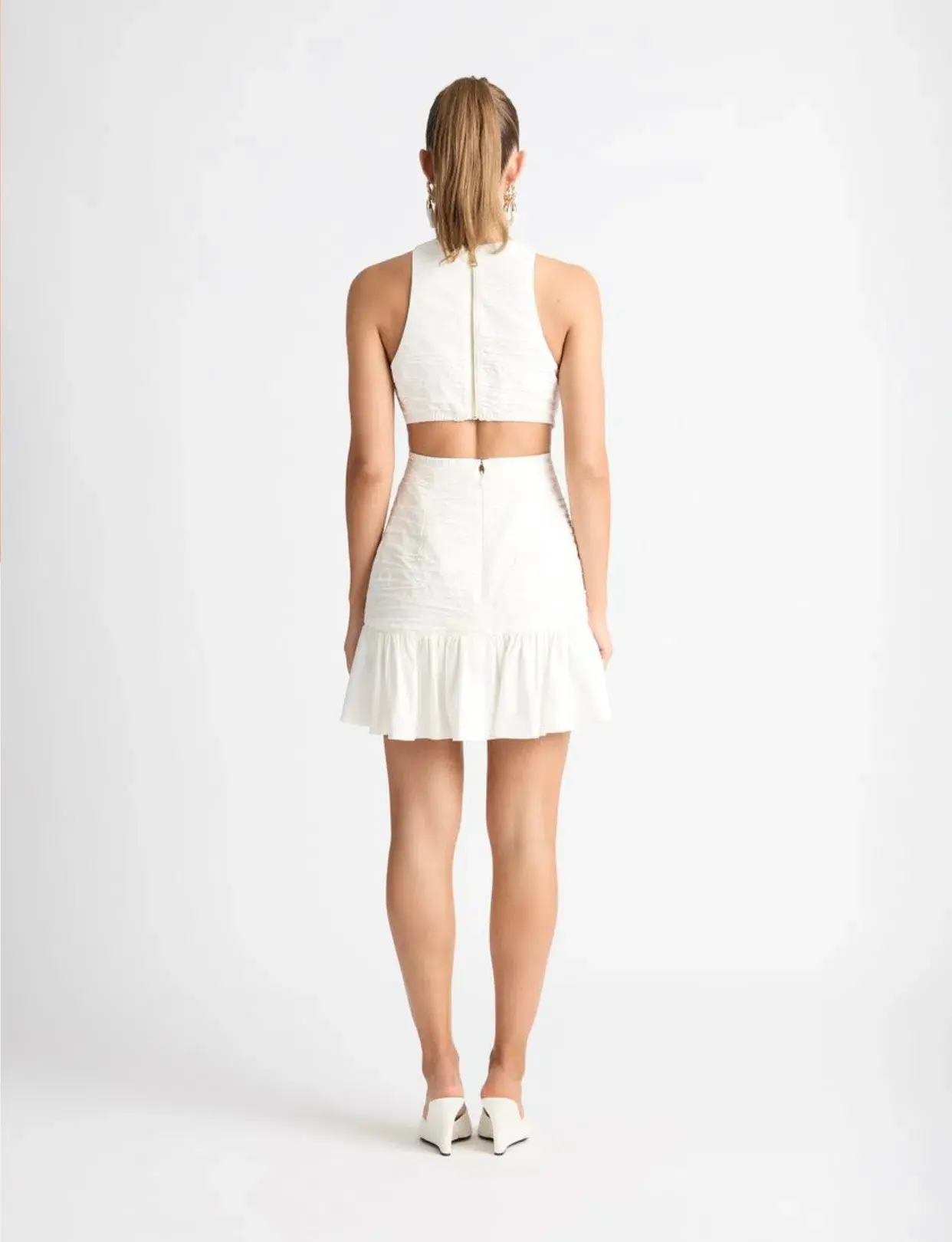 Sheike Isla Mini Dress White Size 8 / S - Image 3
