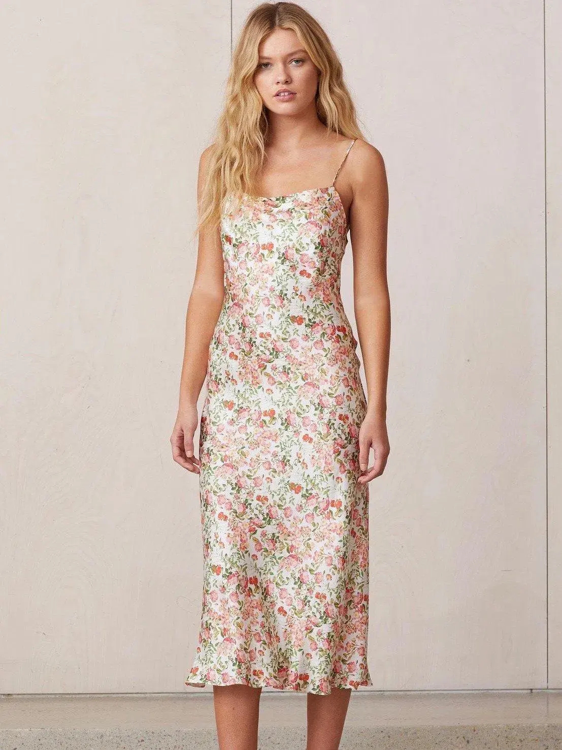 Bec & Bridge Camellia Delights Bias Midi Dress Floral Size 6 / XS - Image 1