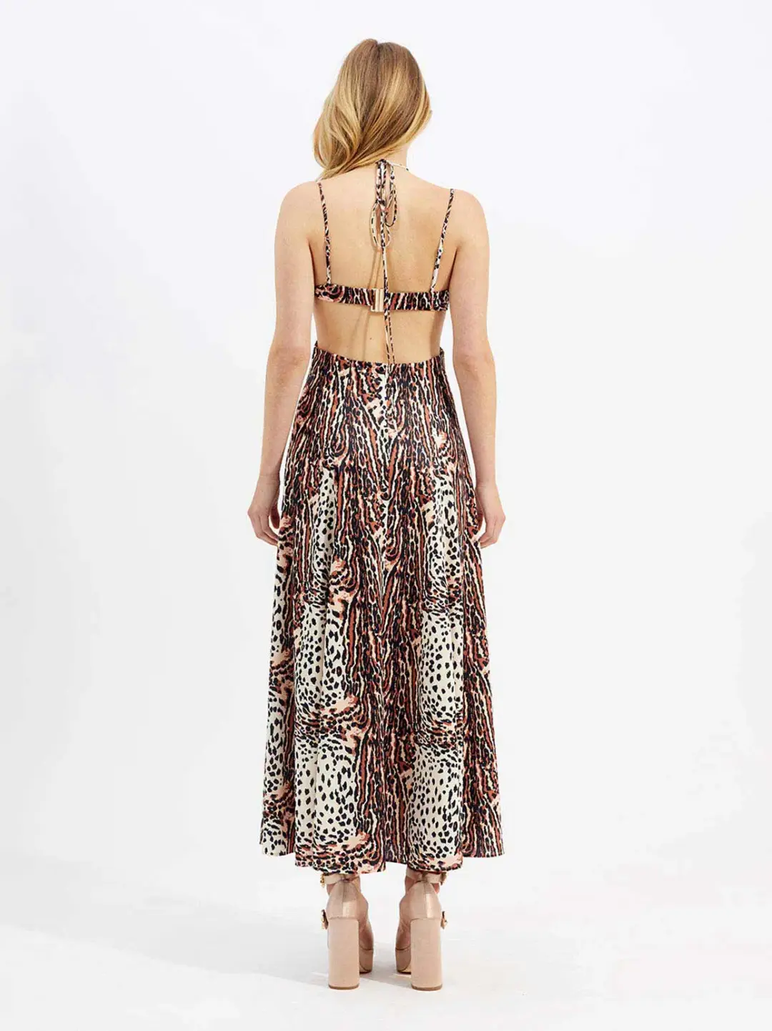 Alice McCall Havana Affair Midi Dress in Tigers Eye Size 10 / M for rent on The Volte - main image
