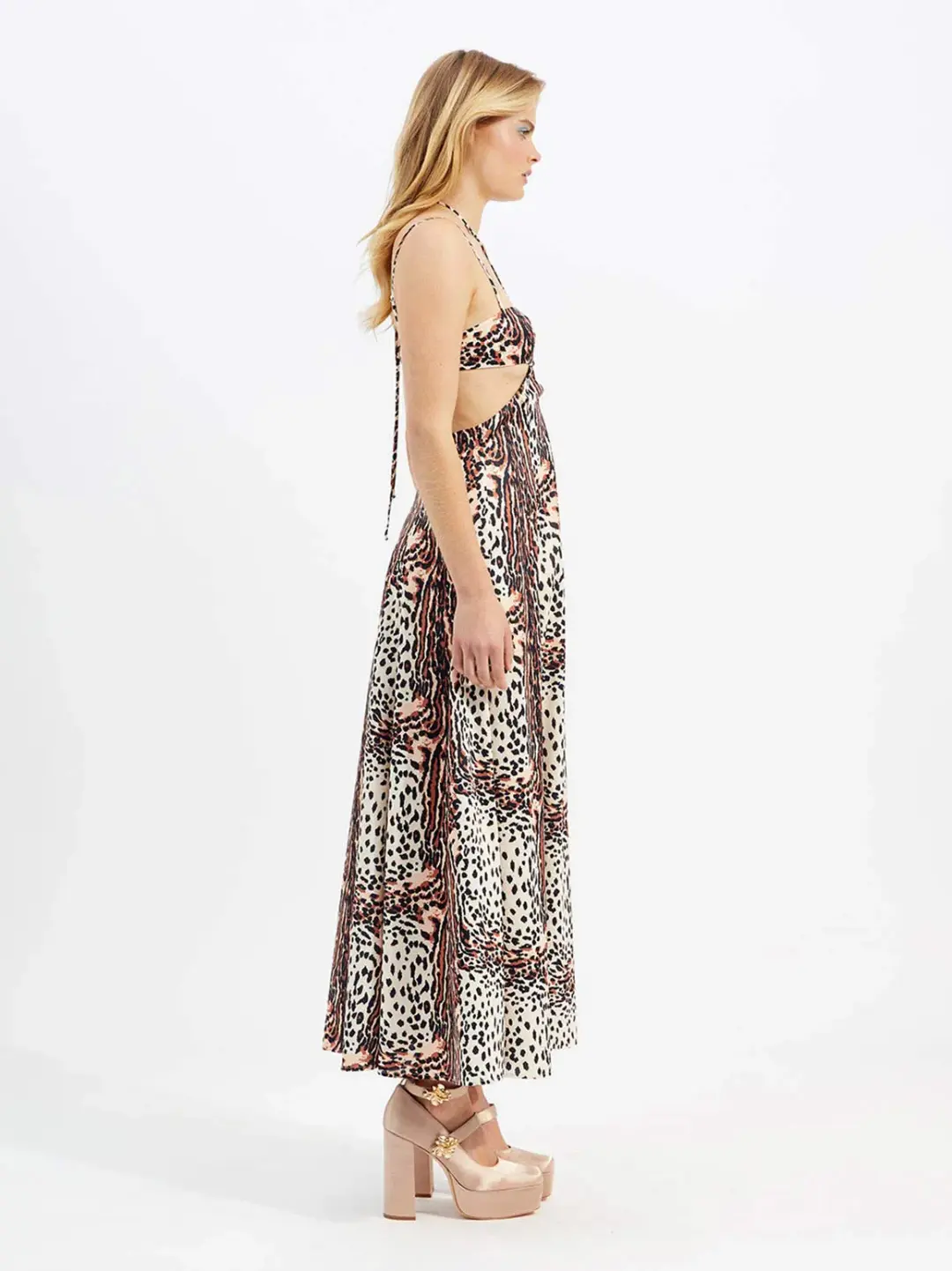 Alice McCall Havana Affair Midi Dress Tigers Eye Size 12 / L for rent on The Volte - main image