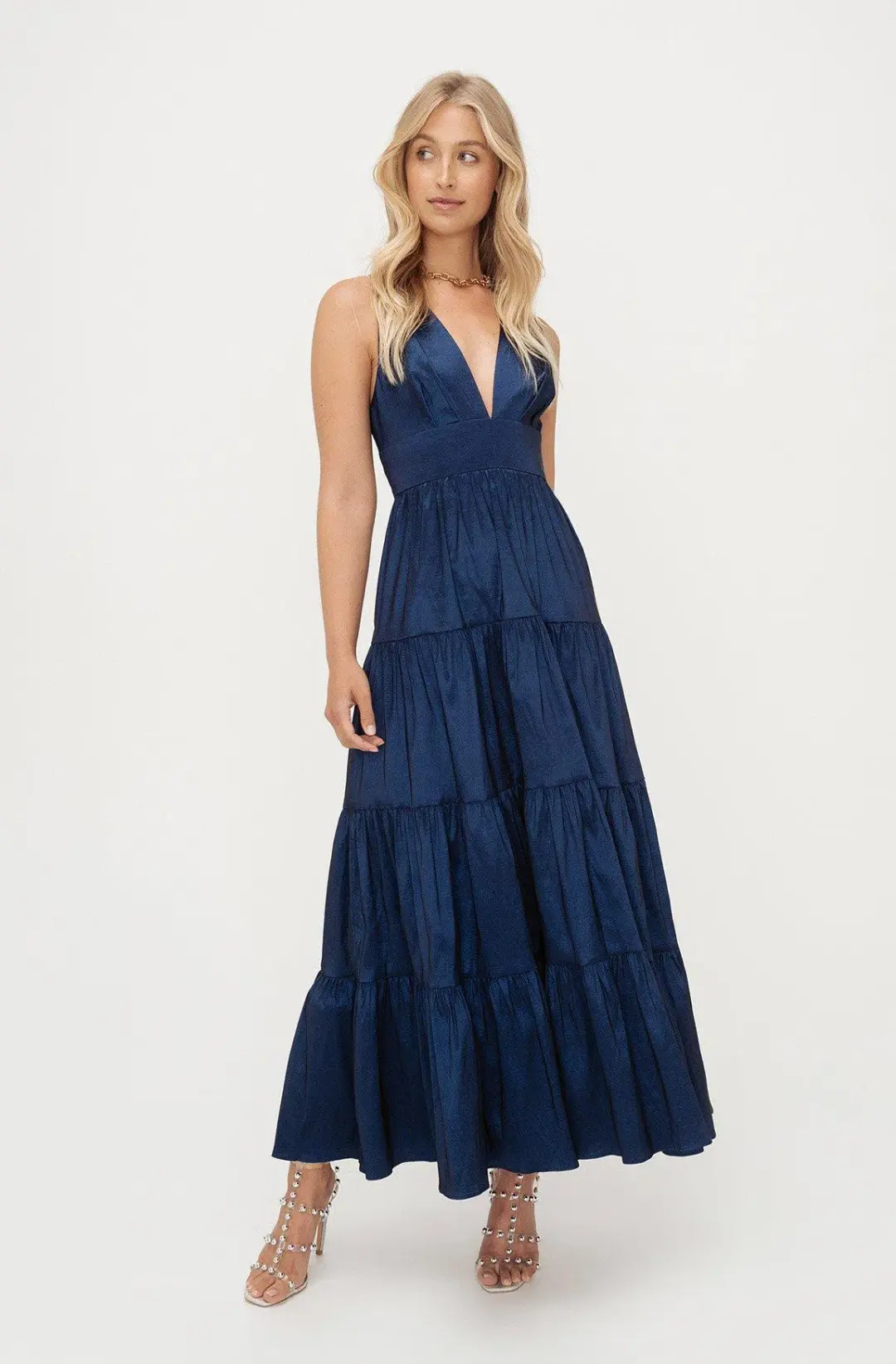 Sheike Galleria Maxi Dress Navy Blue Size 8 for rent on The Volte - main image