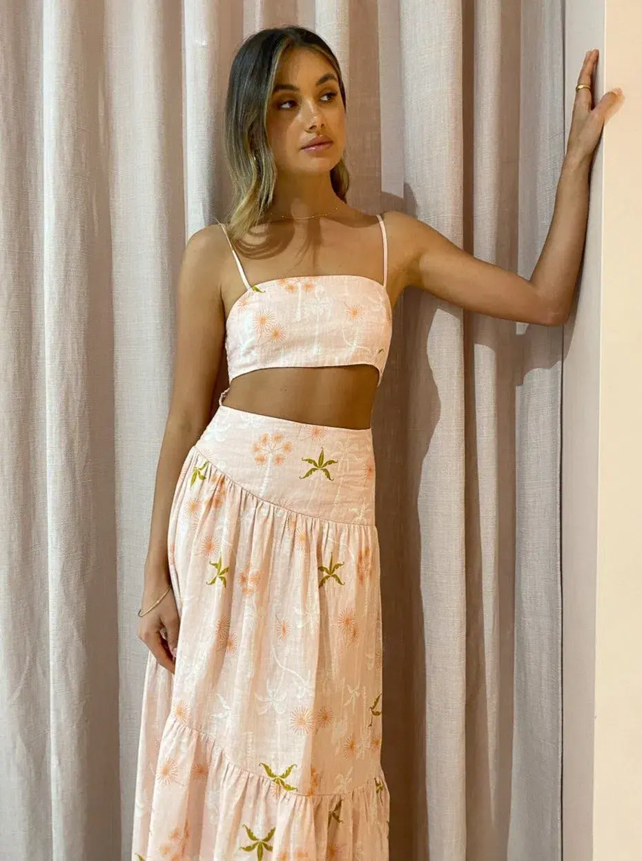 Issy Seaside Maxi Dress Cut Out Print Size 10 for rent on The Volte - main image