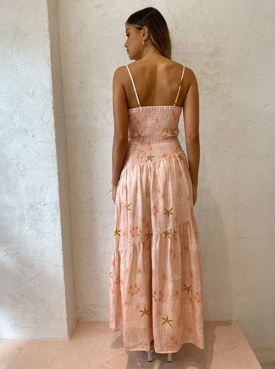 Issy Seaside Maxi Dress Cut Out Print Size 10 - Image 4