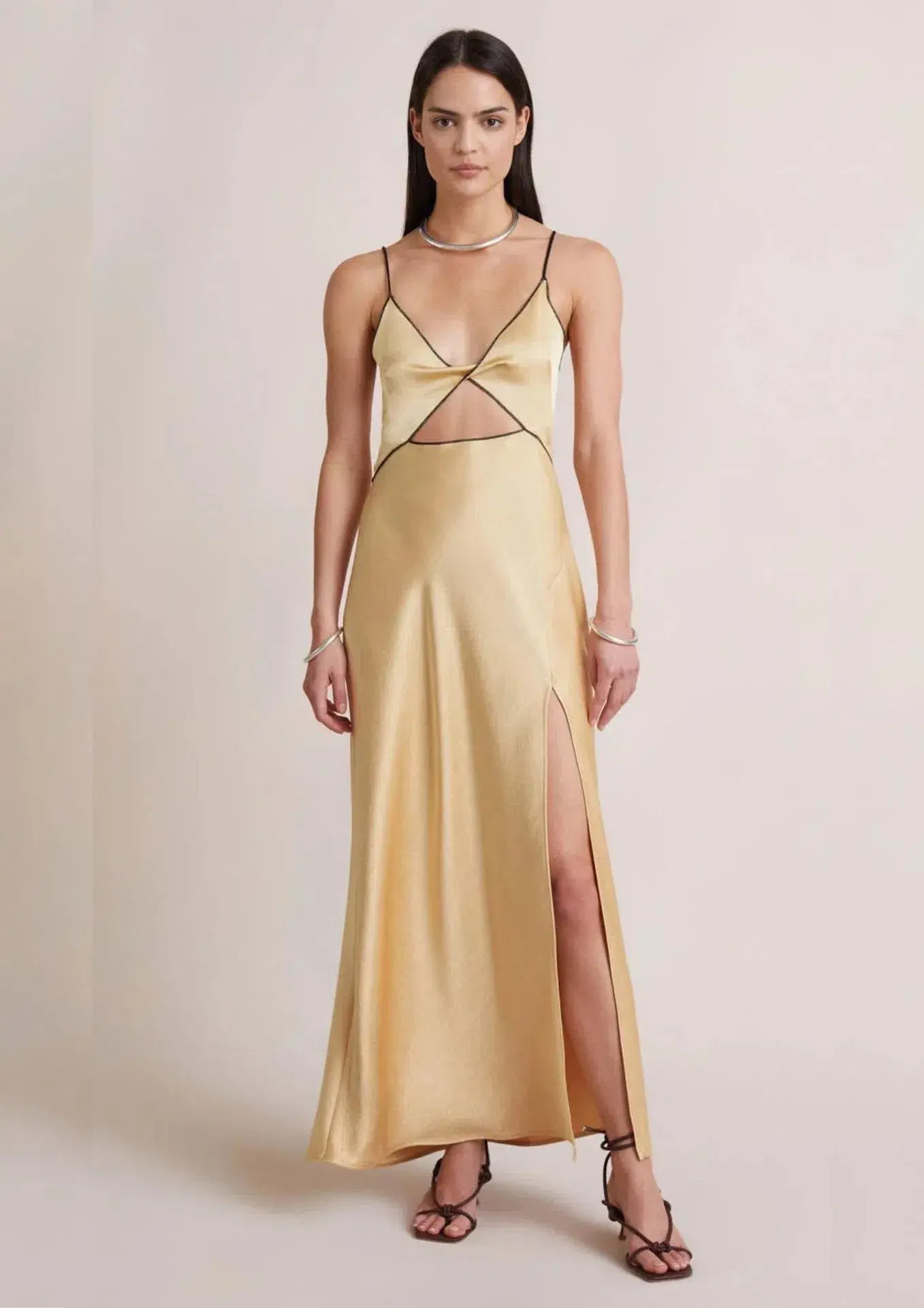 Bec & Bridge Hazel Maxi Dress Wheat Yellow Size 8 - Image 1