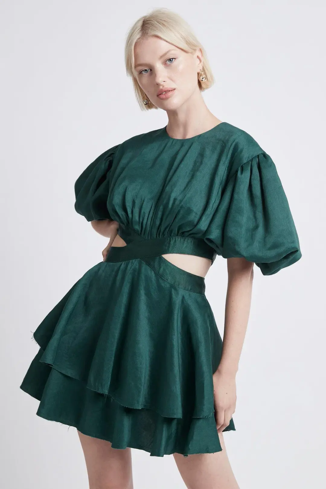 Aje Gracious Dress Green Size 8 for rent on The Volte - main image