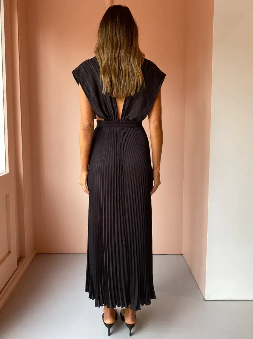 Lidee Gala Gown in Noir Black Size 6 for rent on The Volte - main image