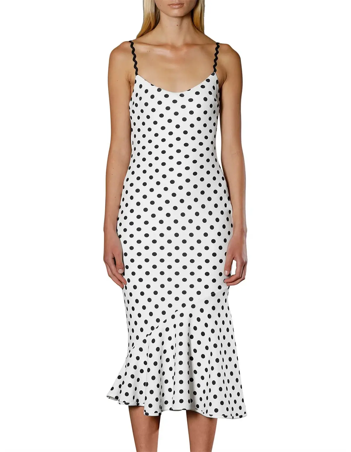 By Johnny Polka Bias Slip Dress Print Size 6 - Image 1